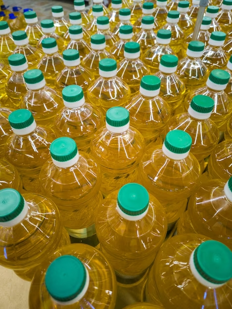 stack bottles with sunflower seed oil 636705 23499
